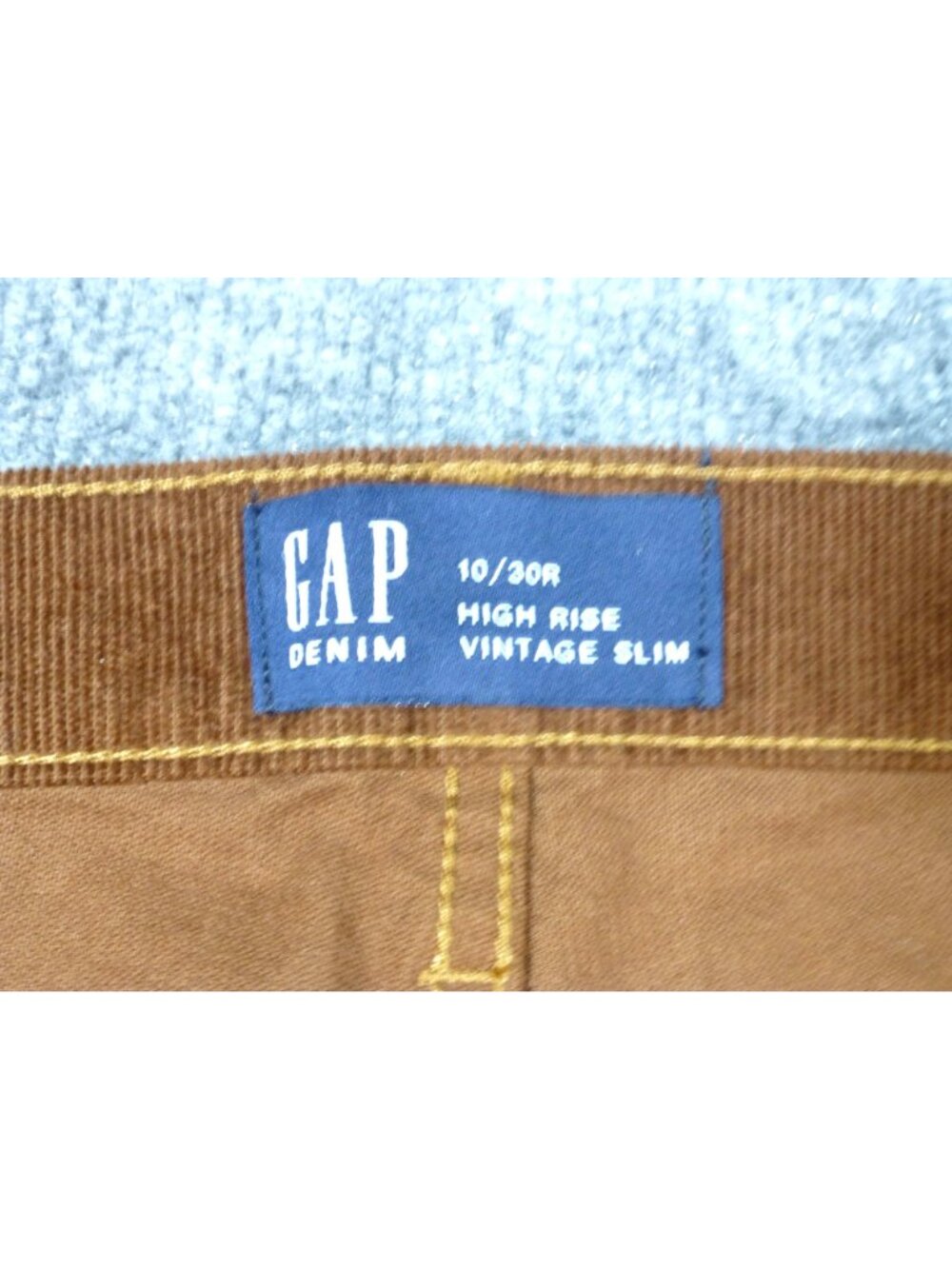 Gap Womens High Rise Vintage Slim Corduroy Pants 10/30 R Brown Stretch New With - Picture 8 of 11